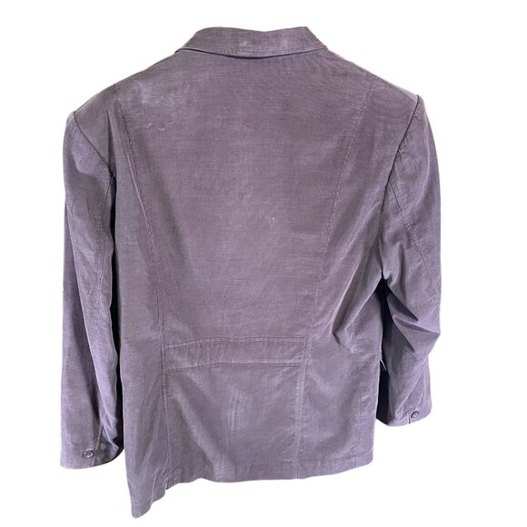 Claiborne Mens Blazer Jacket Size 44R Brown Corduroy Double Button Retro Classic - Picture 2 of 16